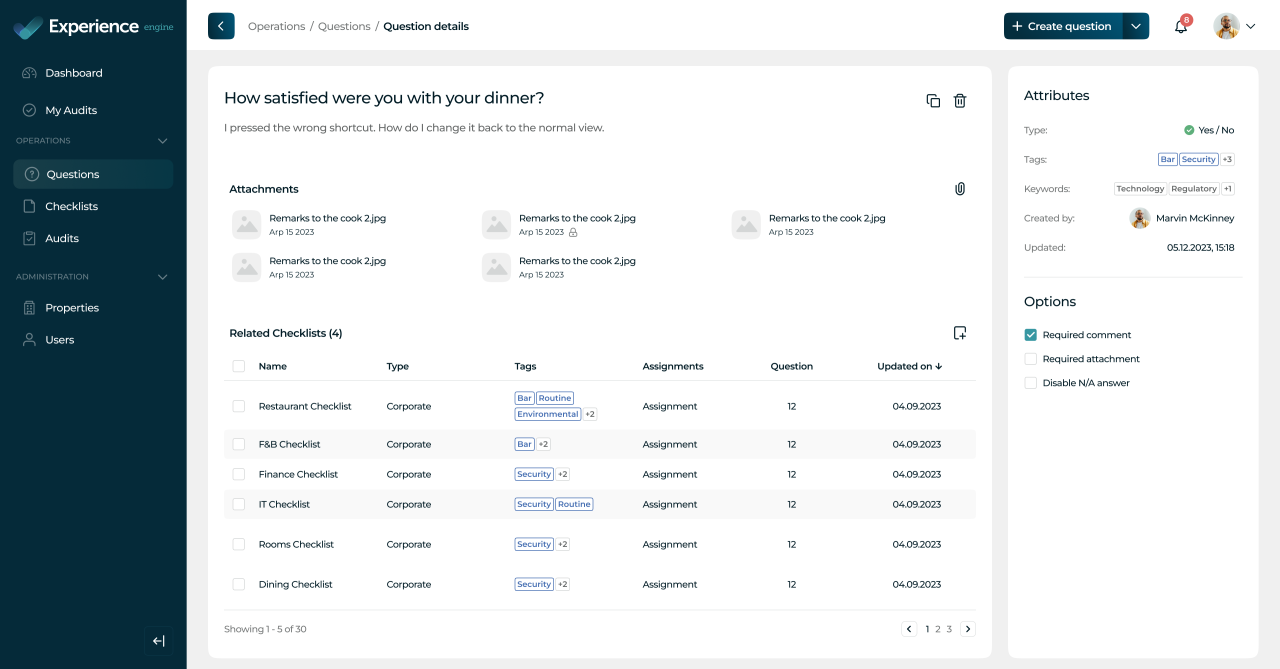 Questions & Checklists